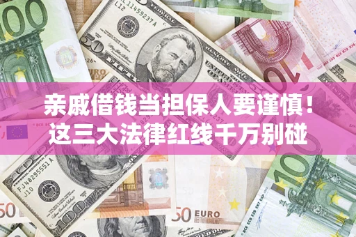 武汉亲戚借钱当担保人要谨慎！这三大法律红线千万别碰
