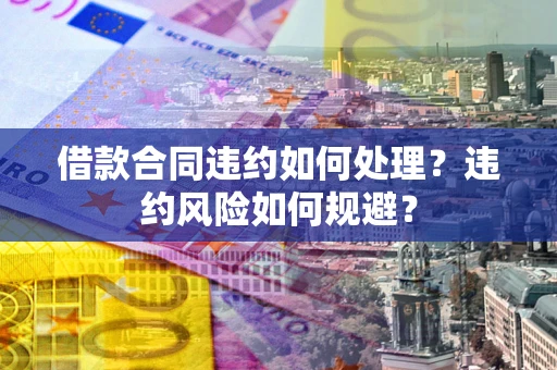 武汉借款合同违约如何处理？违约风险如何规避？
