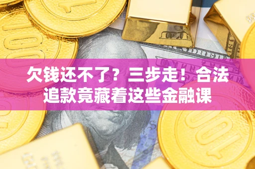 武汉欠钱还不了？三步走！合法追款竟藏着这些金融课