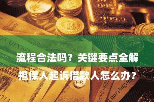 武汉

担保人起诉借款人怎么办？流程合法吗？关键要点全解析