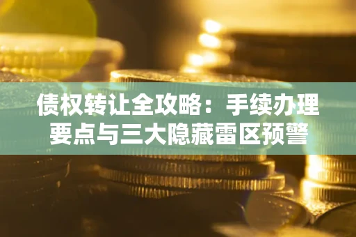 武汉债权转让全攻略：手续办理要点与三大隐藏雷区预警